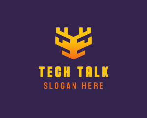 Digital Tech Antler logo design