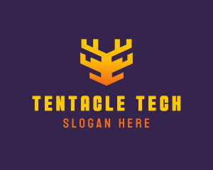 Digital Tech Antler logo design