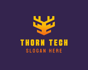 Digital Tech Antler logo design