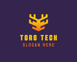 Digital Tech Antler logo design