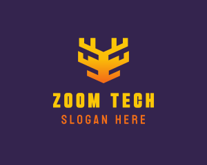 Digital Tech Antler logo design