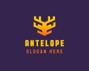 Digital Tech Antler logo design