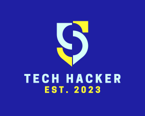 Hacking - Gaming Shield Letter S logo design