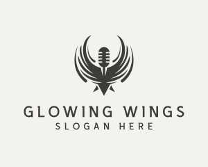 Podcast Wings Radio logo design