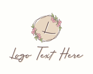 Feminine - Nature Flower Leaf Wreath logo design