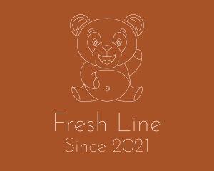 Chubby Panda Line logo design