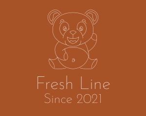 Line - Chubby Panda Line logo design