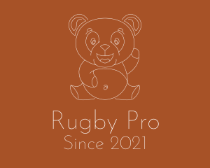 Line - Chubby Panda Line logo design