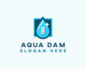 Aqua Water Droplet logo design