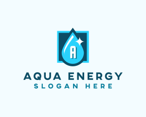 Aqua Water Droplet logo design