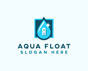 Aqua Water Droplet logo design