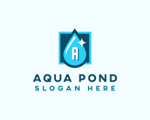 Aqua Water Droplet logo design