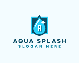 Aqua Water Droplet logo design