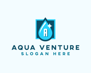 Aqua Water Droplet logo design