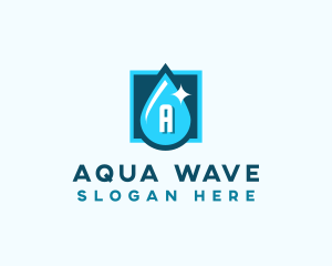 Aqua Water Droplet logo design