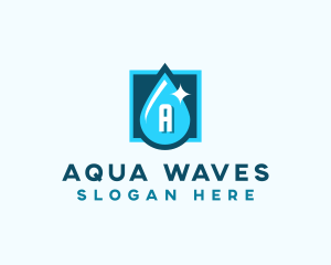 Aqua Water Droplet logo design