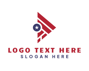Patriotic - Triangle Star USA logo design