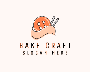 Sewing Button Needle Thread  logo design