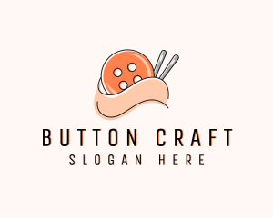 Sewing Button Needle Thread  logo design