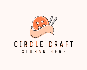 Sewing Button Needle Thread  logo design