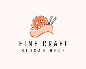 Sewing Button Needle Thread  logo design