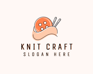 Sewing Button Needle Thread  logo design