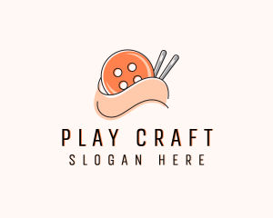 Sewing Button Needle Thread  logo design