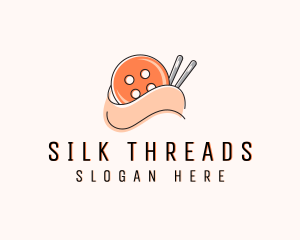 Sewing Button Needle Thread  logo design