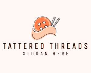 Sewing Button Needle Thread  logo design