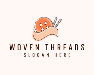 Sewing Button Needle Thread  logo design