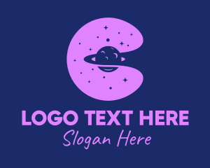 Solar System - Outer Space Letter C logo design