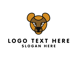 Toy Shop - Teddy Bear Outline logo design