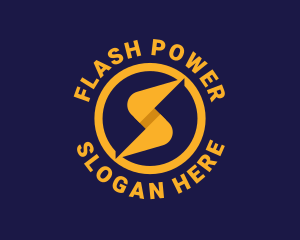 Power Lightning Bolt logo design