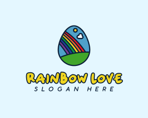 Nursery Rainbow Egg logo design