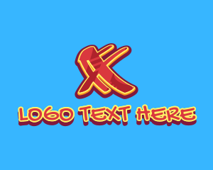 Beatbox - Graffiti Art Letter X logo design
