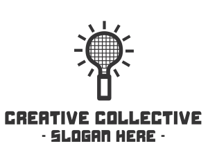 Light Bulb Racket logo design