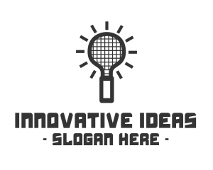 Light Bulb Racket logo design