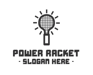 Racket - Light Bulb Racket logo design