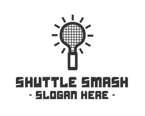 Badminton - Light Bulb Racket logo design
