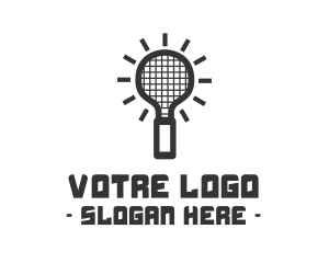 Sporting Goods - Light Bulb Racket logo design
