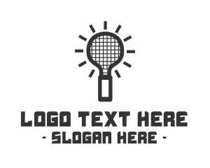 Sporting Goods - Light Bulb Racket logo design