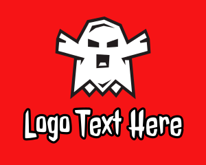 Ghost - Scary White Ghost logo design