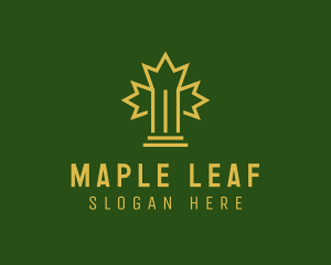 Maple Leaf Pillar  logo design