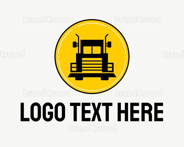 Trailer Truck Transportation Logo