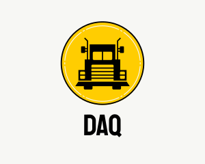 Trailer Truck Transportation  Logo