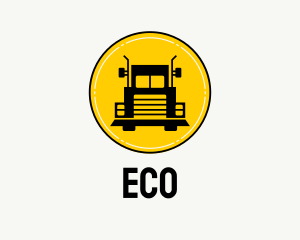 Heavy Equipment - Trailer Truck Transportation logo design