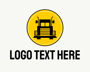 Driver - Trailer Truck Transportation logo design