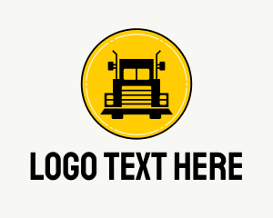 Trailer Truck Transportation  Logo