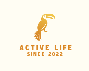 Golden - Golden Toucan Bird logo design