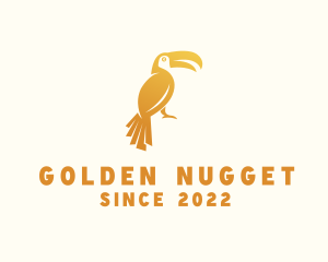 Golden Toucan Bird logo design